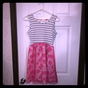 Striped and floral dress